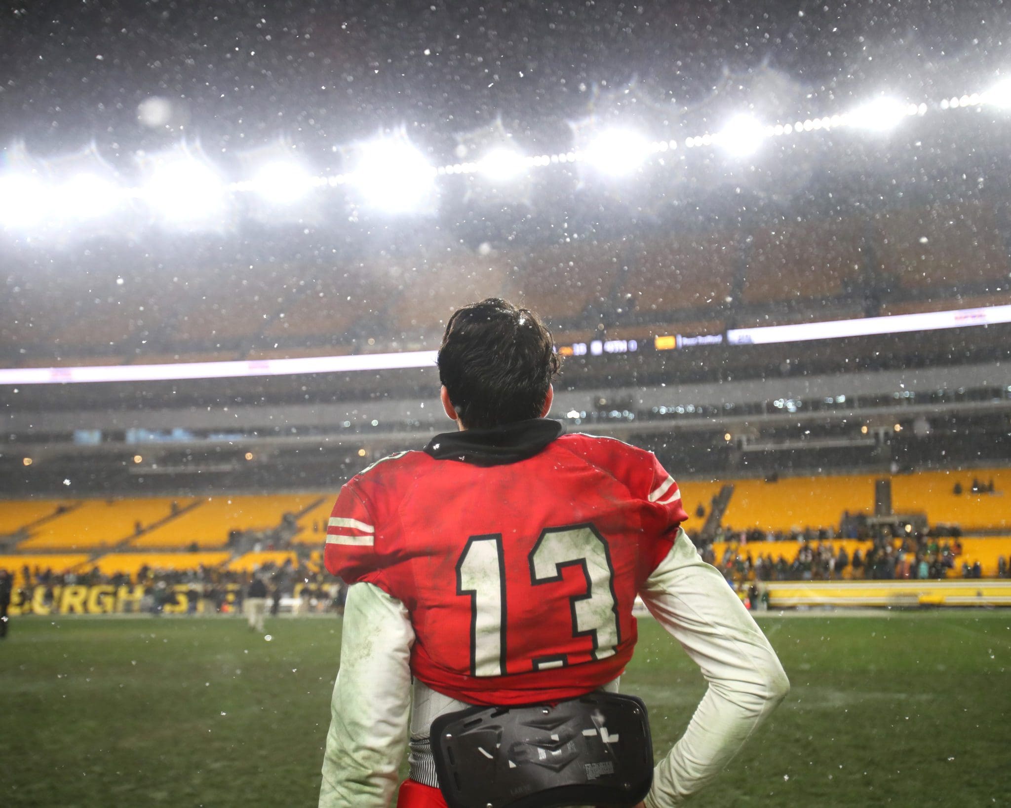 For the first time since 1993, the WPIAL did not have a single player selected in the NFL draft. Photo: November 27, 2021 Michael Longo/PSN