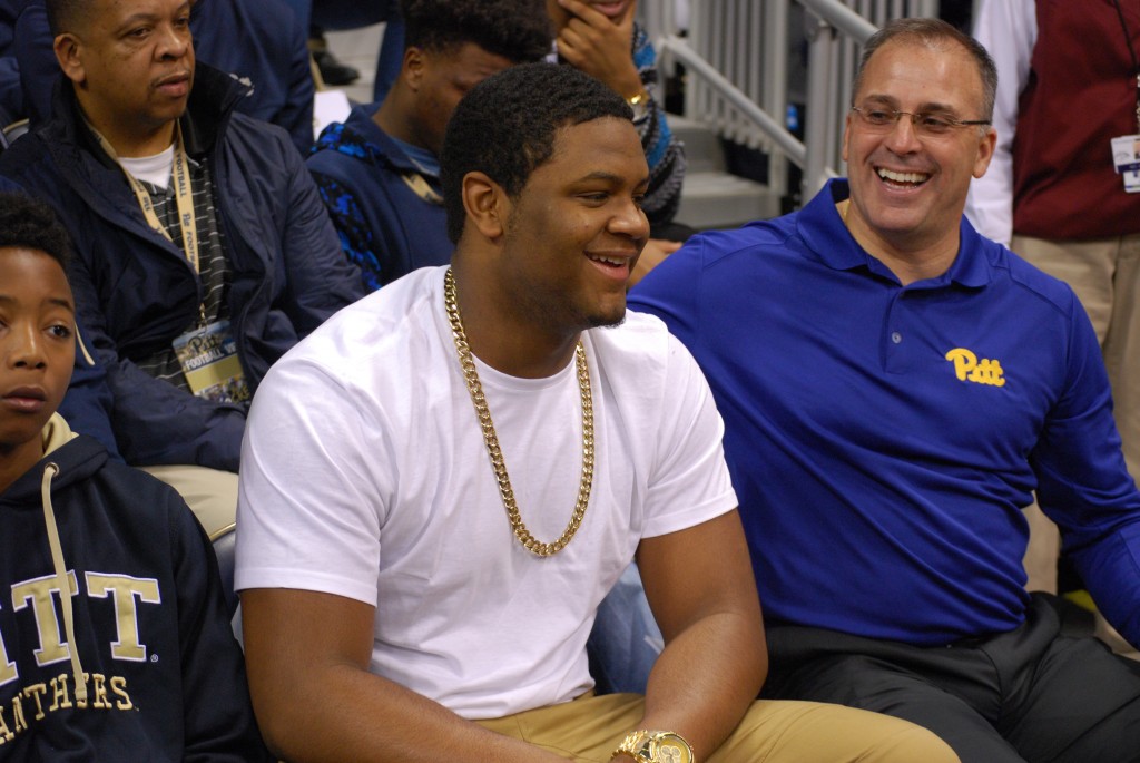Donovan Jeter with Pat Narduzzi at Pitt Junior Day | Pittsburgh Sports Now
