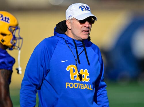 Pitt head coach Pat Narduzzi during spring practice. March 11, 2025 / Ed Thompson. PSN