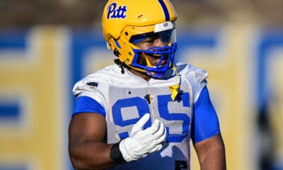 Pitt defensive tackle Francis Brewu during spring practice. March 11, 2025 -- Ed Thompson / PSN
