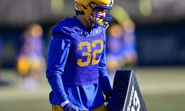 Pitt walk-on tight end Truitt Brown. March 11, 2025 -- Ed Thompson / PSN