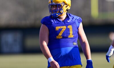Pitt offensive lineman Ryan Carretta during spring camp. March 11, 2025 -- Ed Thompson / PSN