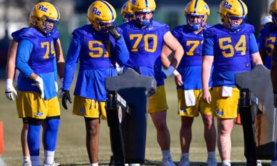 Ryan Baer (70) during spring practice on March 11, 2025 / Ed Thompson. PSN.