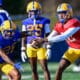 Pitt quarterback Julian Dugger and running back Juelz Goff. March 13, 2025 / Ed Thompson. PSN.