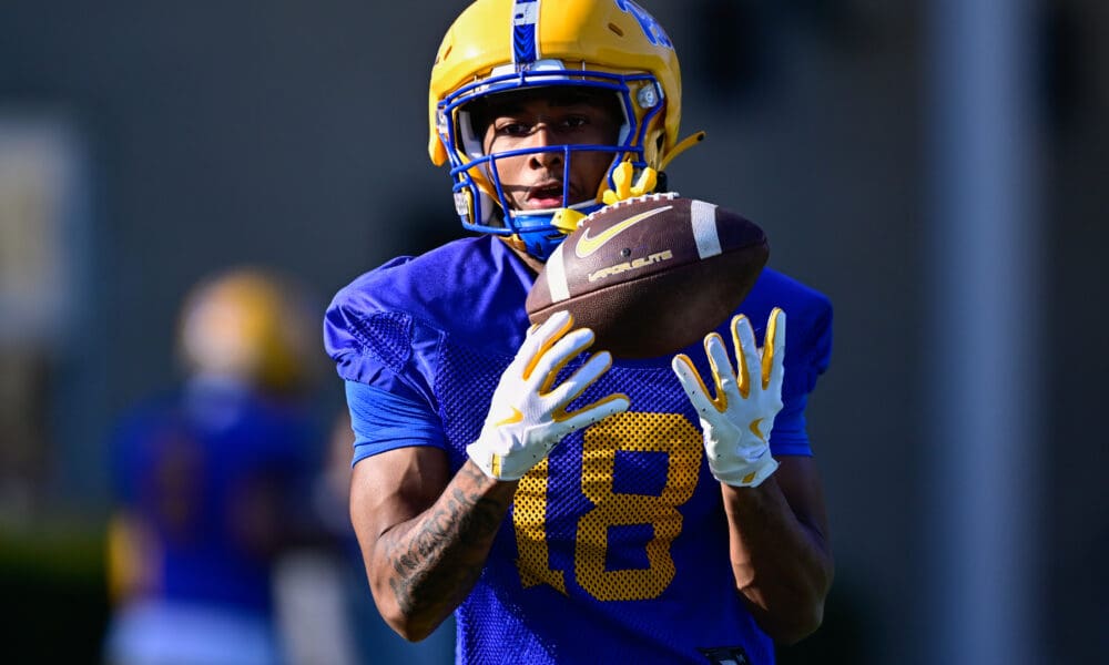 Pitt wide receiver Cameron Monteiro is set to enter the spring transfer portal. March 13, 2025 / Ed Thompson. PSN.