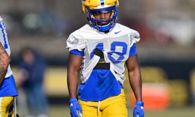 Pitt defensive back Matthew Amofa during spring practice on March 13, 2025 -- Ed Thompson / PSN