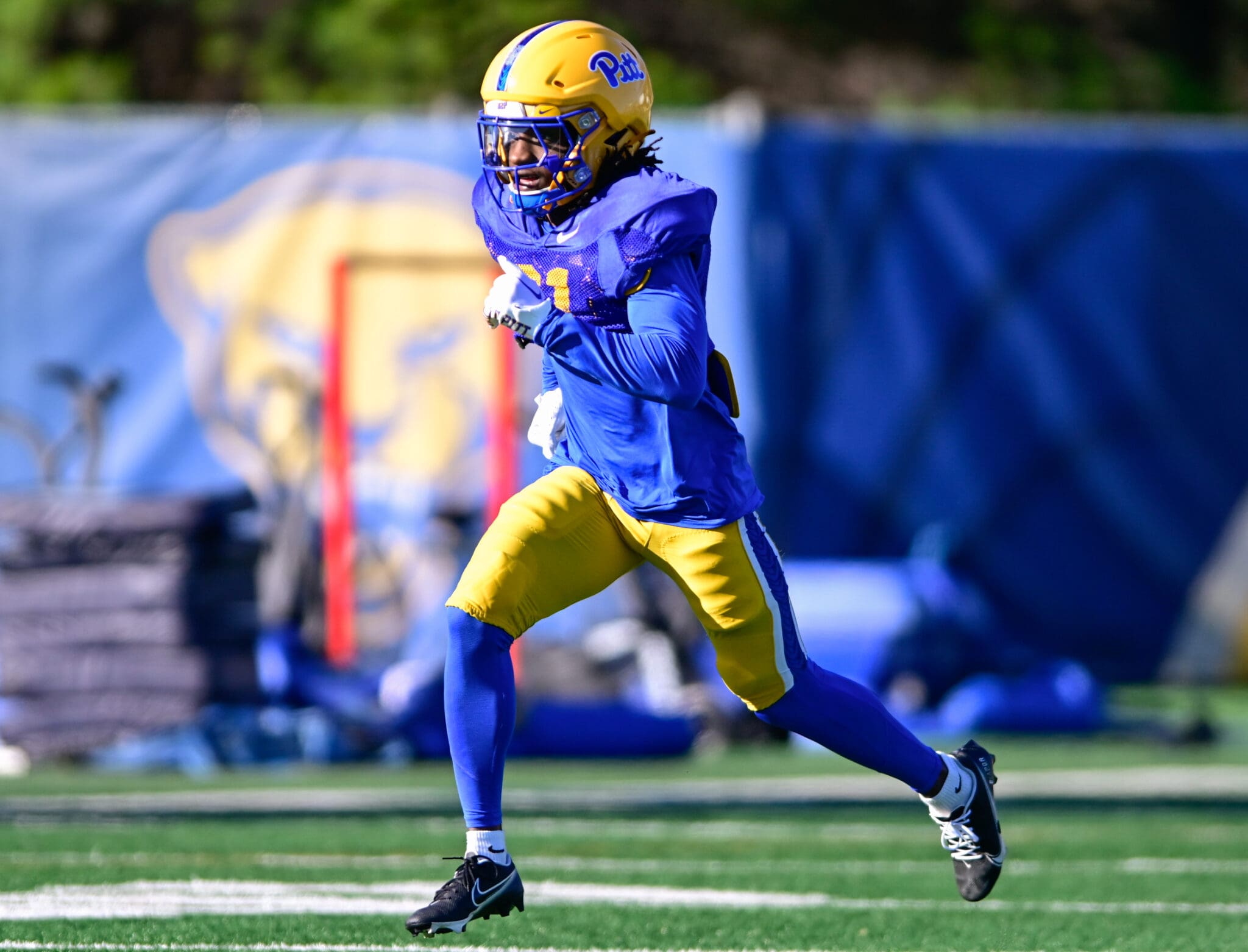 Pitt transfer wide receiver addition Cataurus Hicks. March 18, 2025 -- Ed Thompson / PSN.