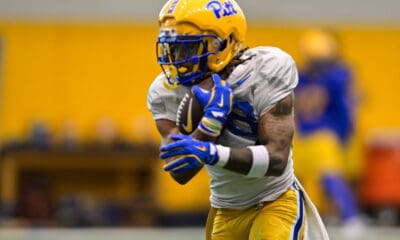 Pitt running back Justin Cook. March 27, 2025 / Ed Thompson. PSN.