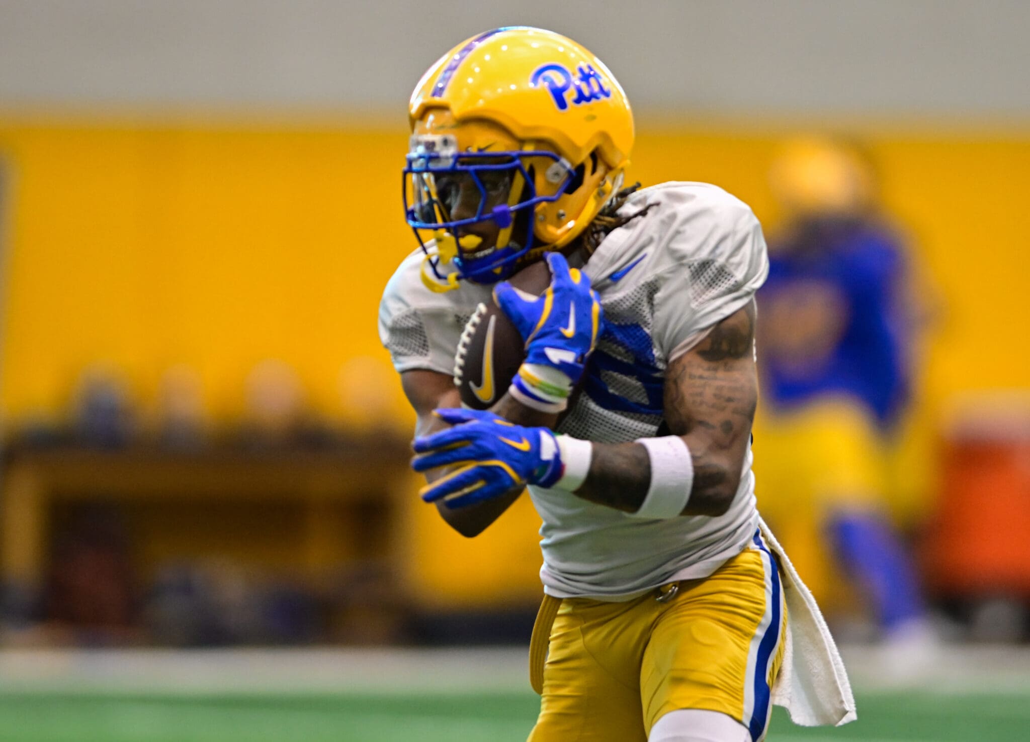 Pitt running back Justin Cook. March 27, 2025 / Ed Thompson. PSN.