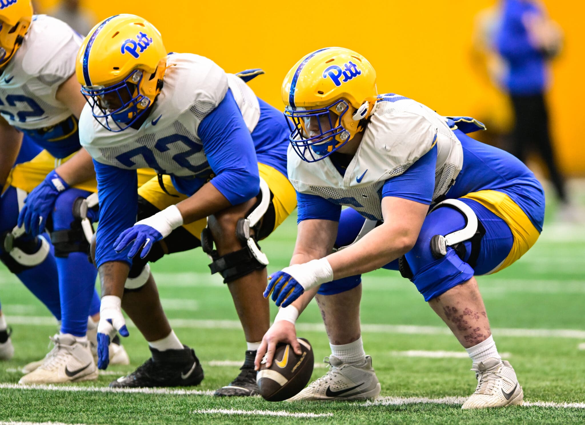 Pitt offensive lineman Moritz Schmoranzer is entering the transfer portal. March 27, 2025 / Ed Thompson. PSN.