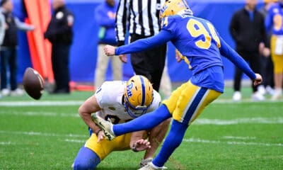 Pitt kicker Sam Carpenter during the spring game on April 12, 2025 -- Ed Thompson / PSN