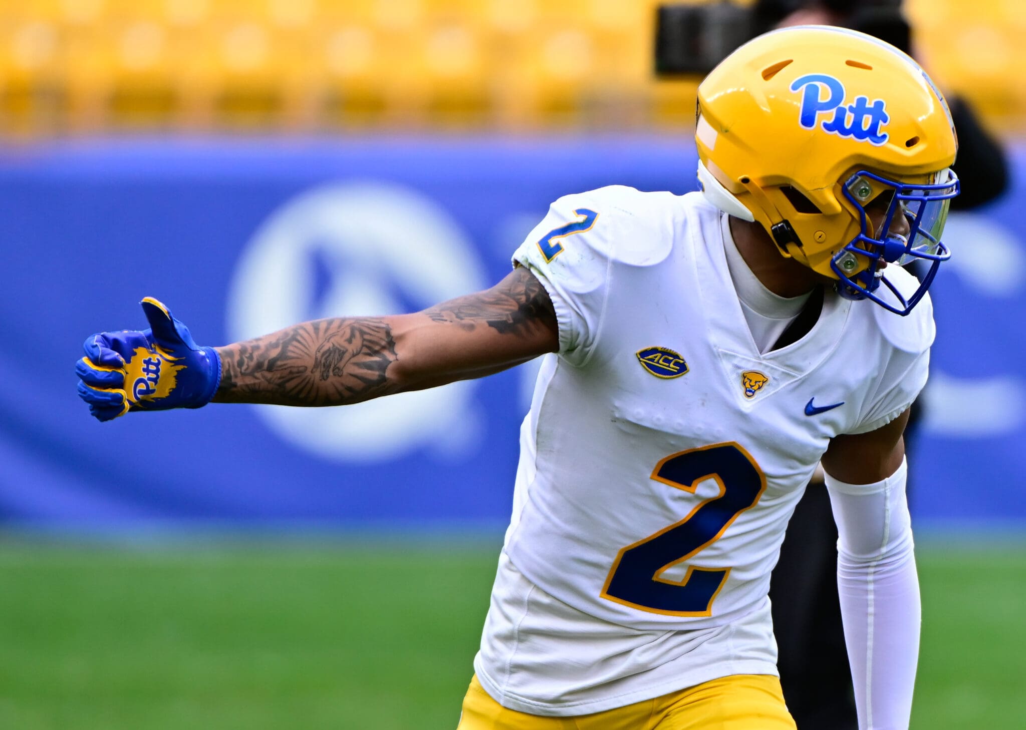 Pitt wide receiver Kenny Johnson during the spring game. April 15, 2025 / Ed Thompson. PSN.