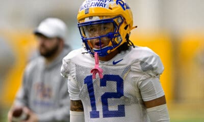 Pitt safety Cruce Brookins during spring camp. April 3, 2025 -- Ed Thompson / PSN