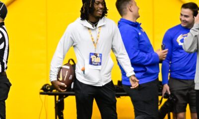 Pitt 2026 defensive back target Da'Ron Barksdale from Steel Valley High School. April 3, 2025 / Ed Thompson. PSN.