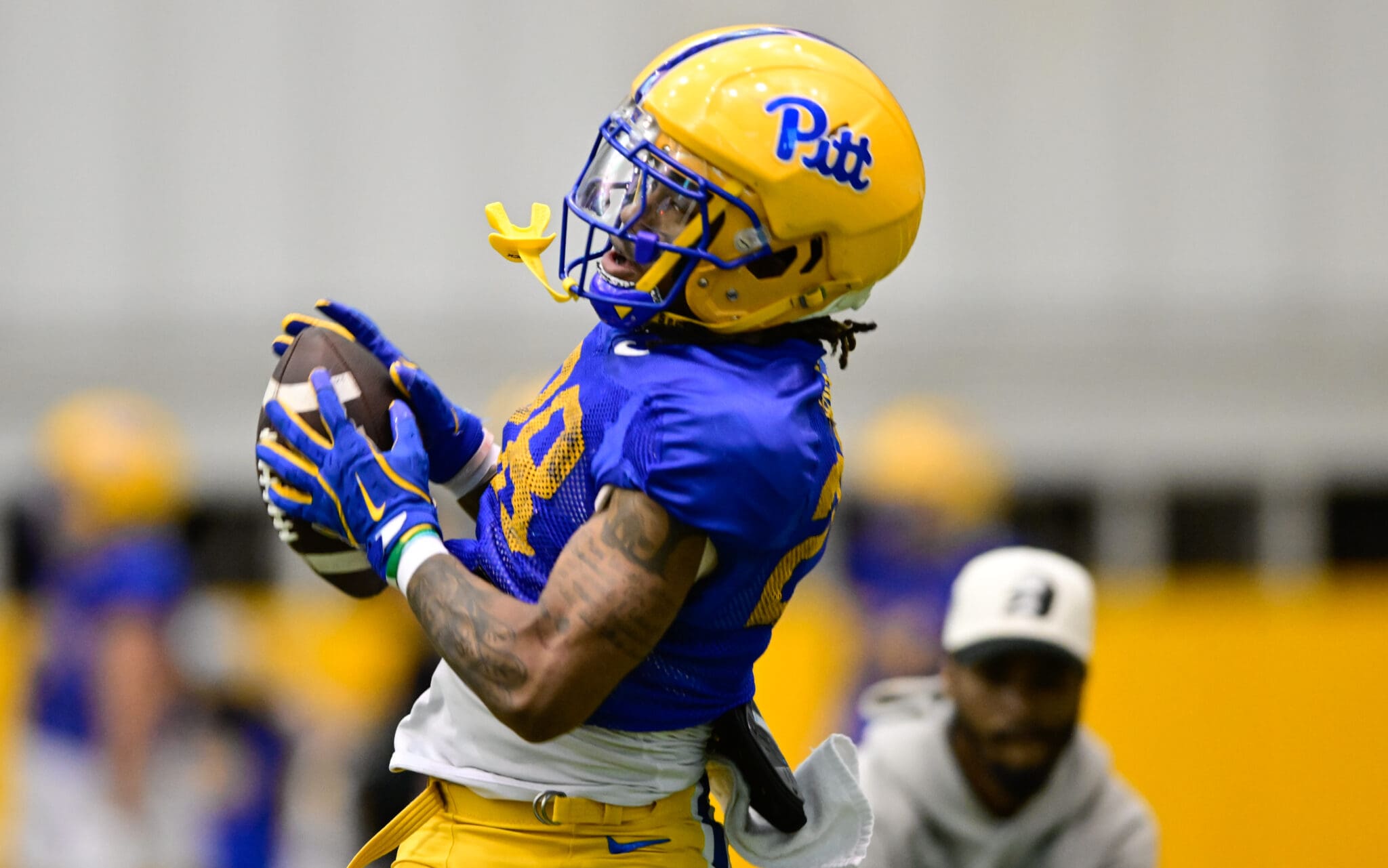 Pitt running back James Cook during spring practice on April 3, 2025 / Ed Thompson. PSN.