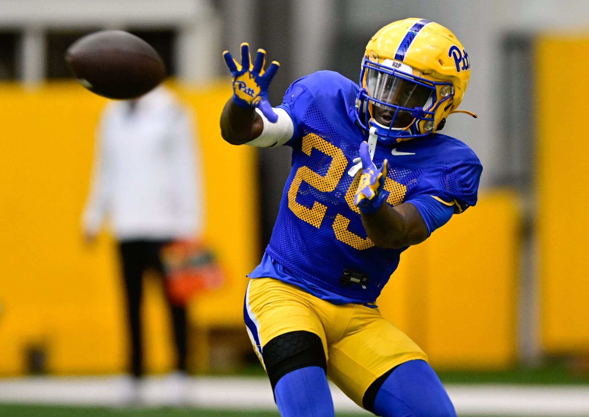 Pitt freshman running back Ja'Kyrian Turner. April 3, 2025 / Ed Thompson. PSN.