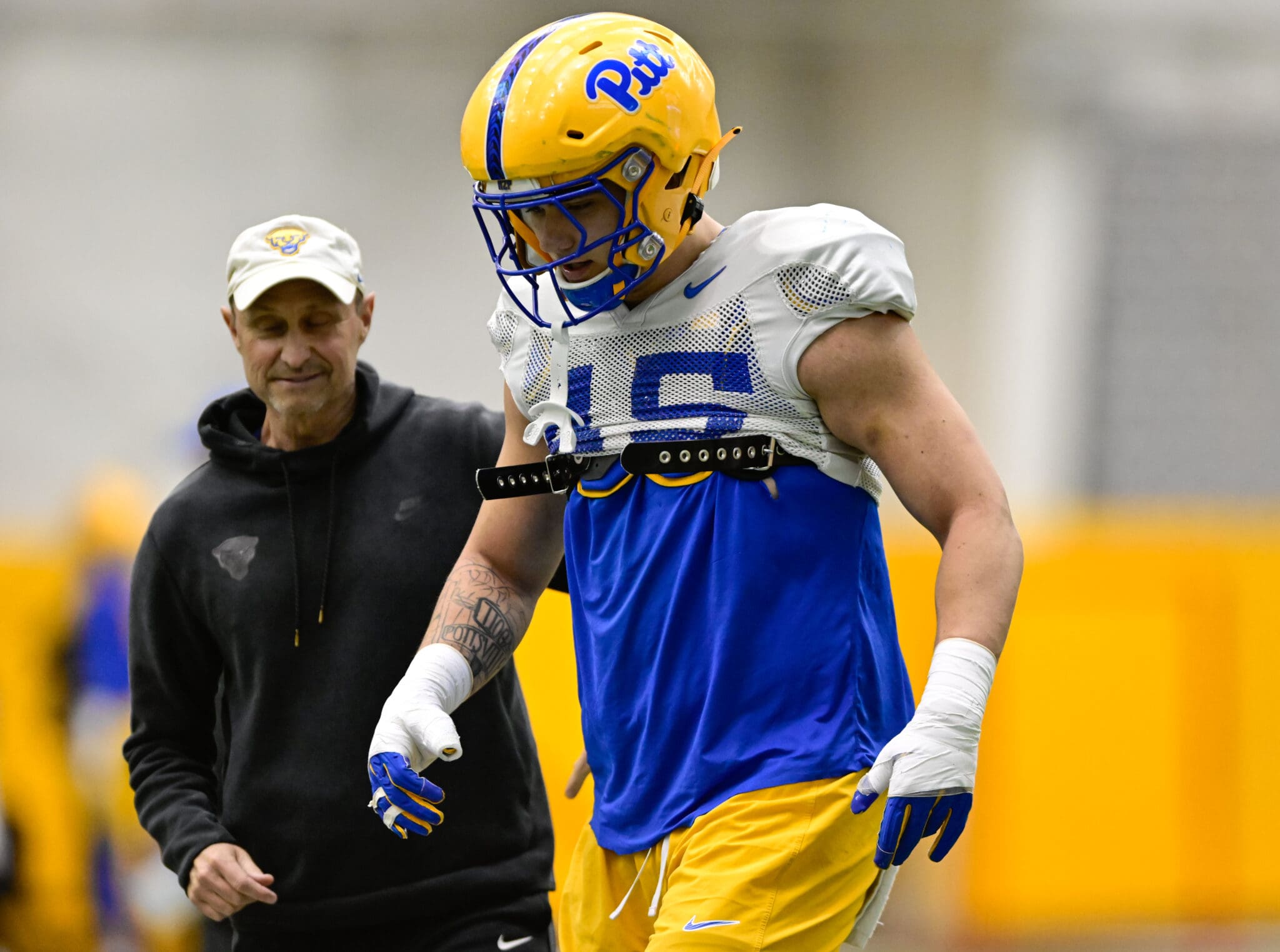 Pitt defensive end transfer Joey Zelinsky. April 3, 2025 / Ed Thompson. PSN.