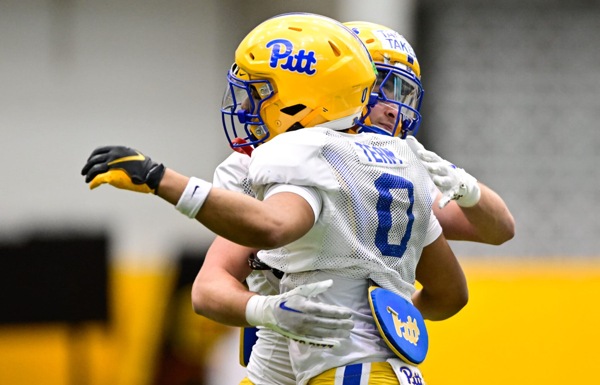Pitt linebacker Braylan Lovelace during spring practice. April 3, 2025 / Ed Thompson. PSN.