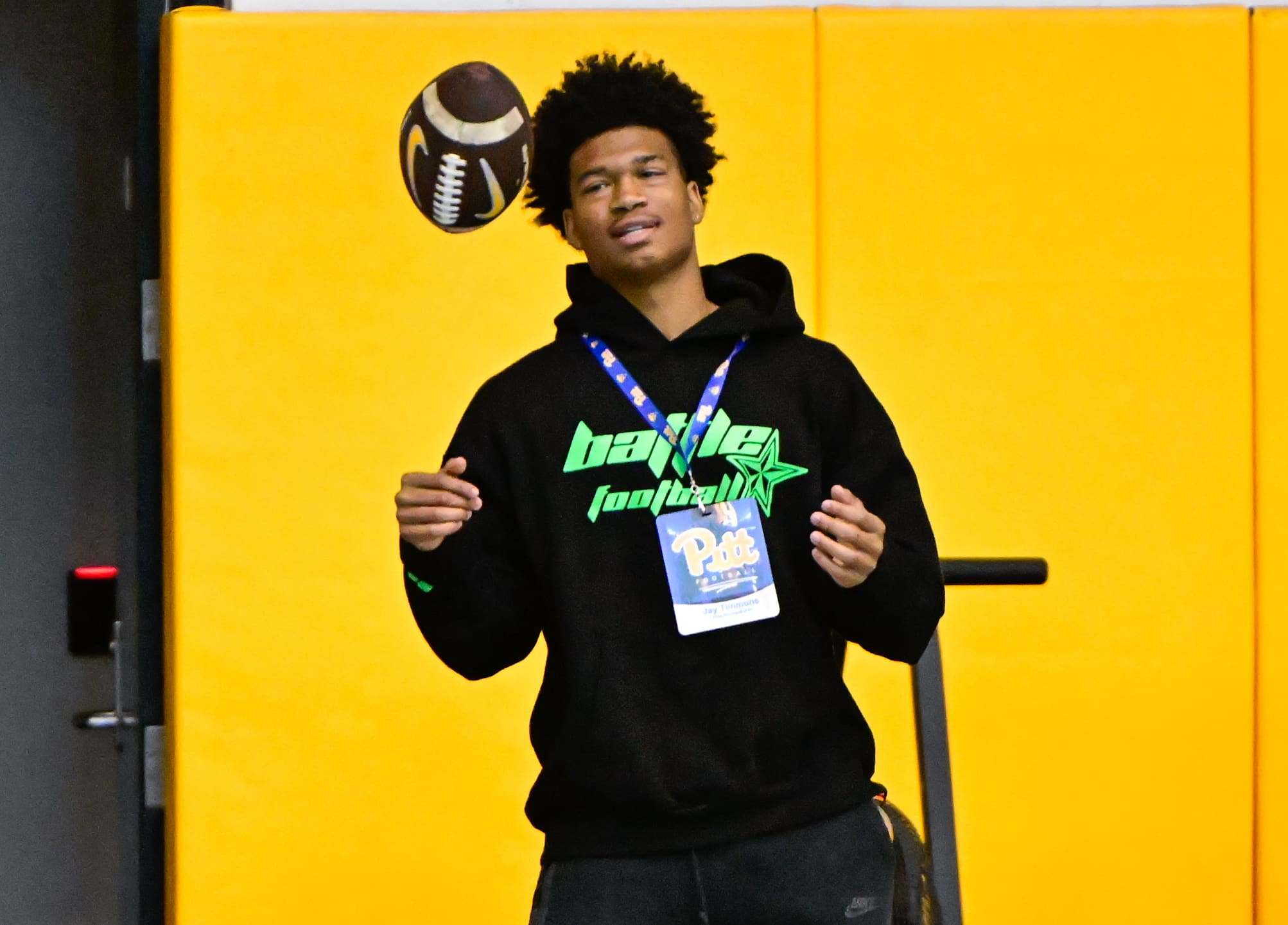 Pine-Richland defensive back Lawrence 'Jay' Timmons commits to Indiana. April 8, 2025 / Ed Thompson. PSN.