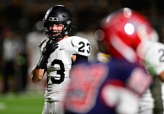 Upper St. Clair and WPIAL linebacker Van Hellmann during a game against McKeesport on Sept. 20, 2024 / Ed Thompson. PSN.
