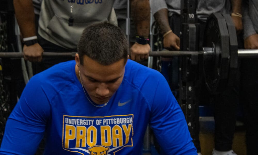 Pitt linebacker Brandon George at Pitt Pro Day
