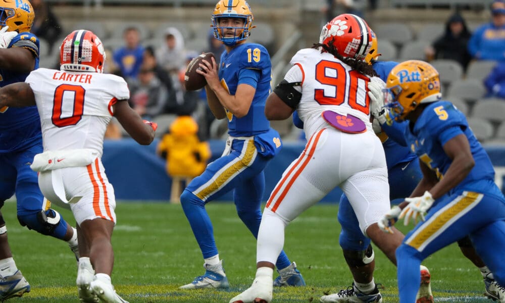 Pitt quarterback Nate Yarnell.