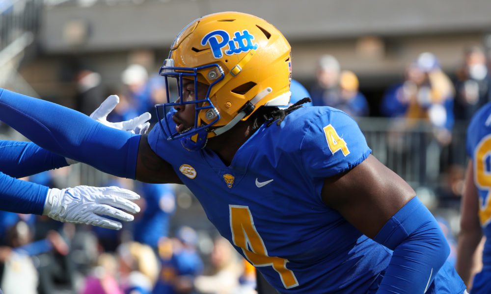 Pitt football defensive lineman Nakhi Johnson.