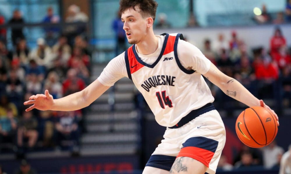 Duquesne's Matus Hronsky has entered the transfer portal, according to Verbal Commits on Twitter on March 24.