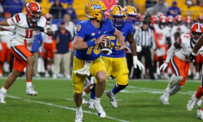 Pitt quarterback Eli Holstein.