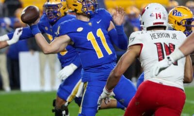 Pitt quarterback Christian Veilleux.