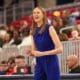 PHOTO CREDIT // David Hague. Robert Morris women's basketball head coach Chandler McCabe during a game against St. Francis.