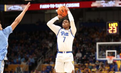 Former Pitt basketball players Bub Carrington, Justin Champagnie, and Cam Johnson played in the Brooklyn Nets Vs. Washington Wizards game.