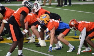 Pitt tight end Gavin Bartholomew at the Senior Bowl