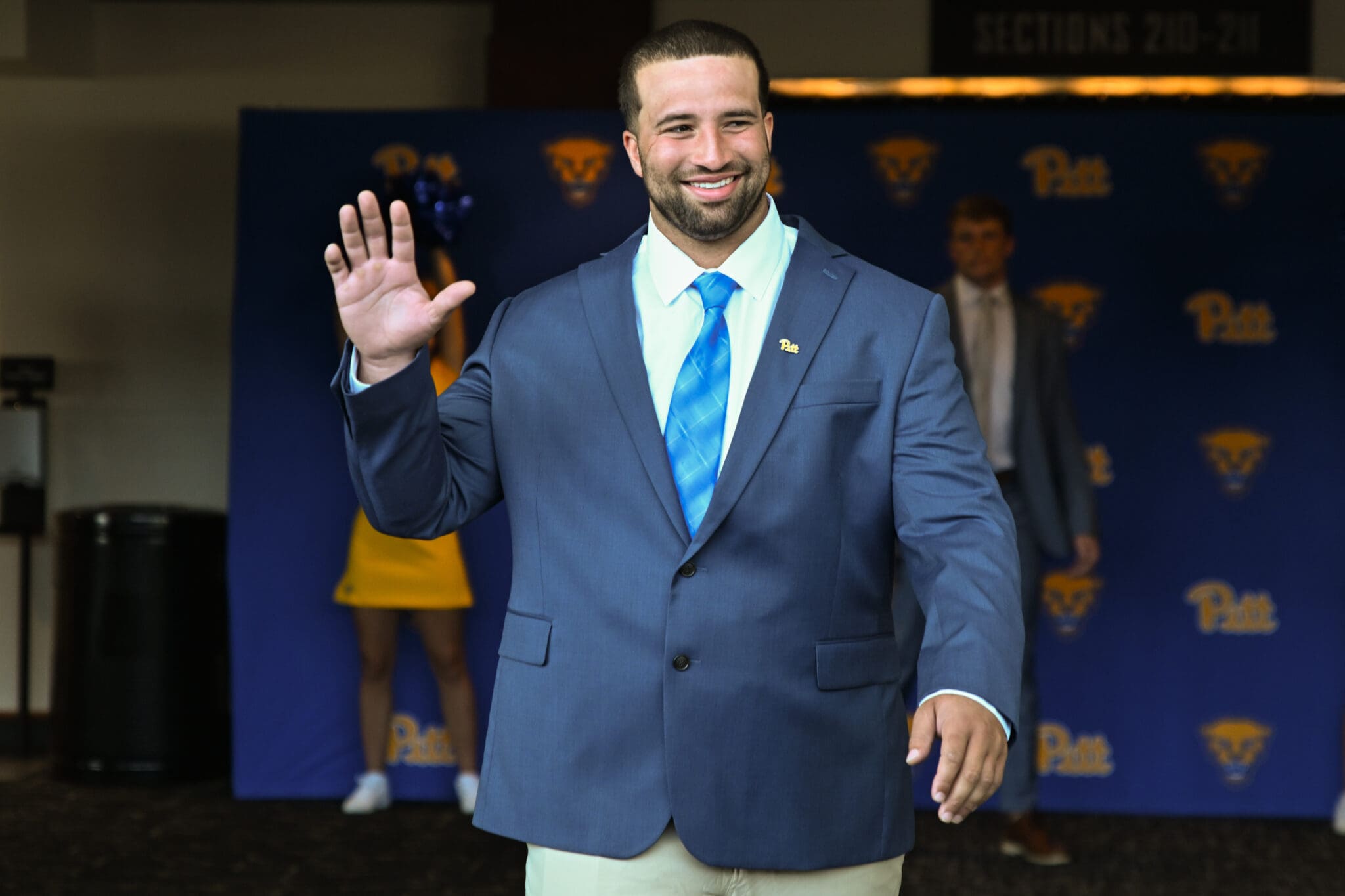 Anthony Johnson at the Pitt football Kickoff Luncheon in 2024. Photo courtesy of Pitt Athletics.