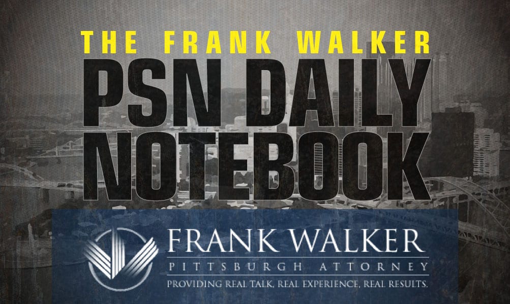 The Frank Walker Law Psn Daily Notebook September 26 Pittsburgh Sports Now