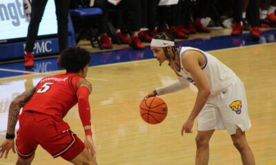 Pitt guard Jaland Lowe against Louisville