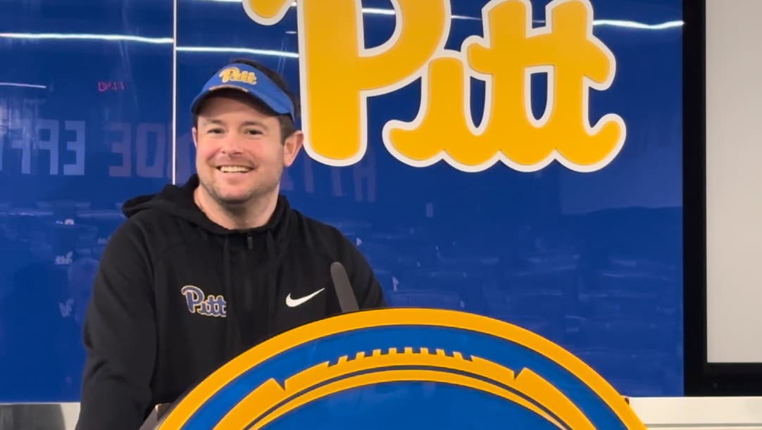 Pitt offensive coordinator Kade Bell.