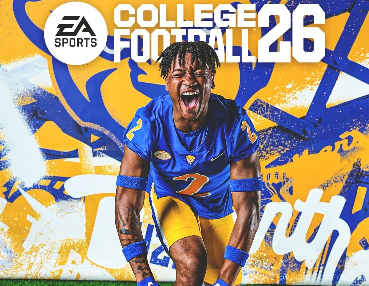 Pitt football's team edition College Football 26 cover.