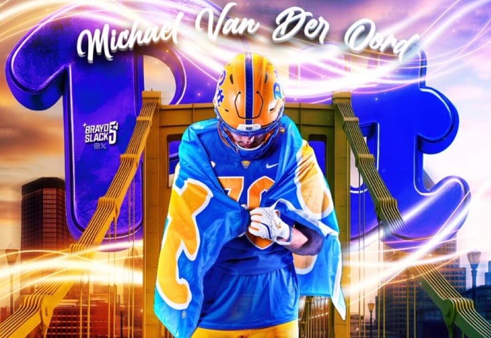Pitt receives commitment from offensive tackle Mike van der Oord. Photo courtesy of van der Oord's X account.