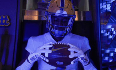 Three-star defensive back Isaiah McMillian on his Pitt official visit. Photo courtesy of McMillian's Instagram account.