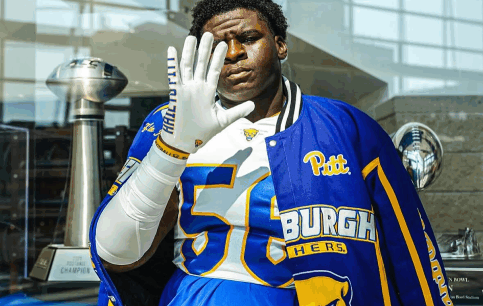 Pitt offensive lineman Torian Chester. Photo courtesy of Chester's Instagram.