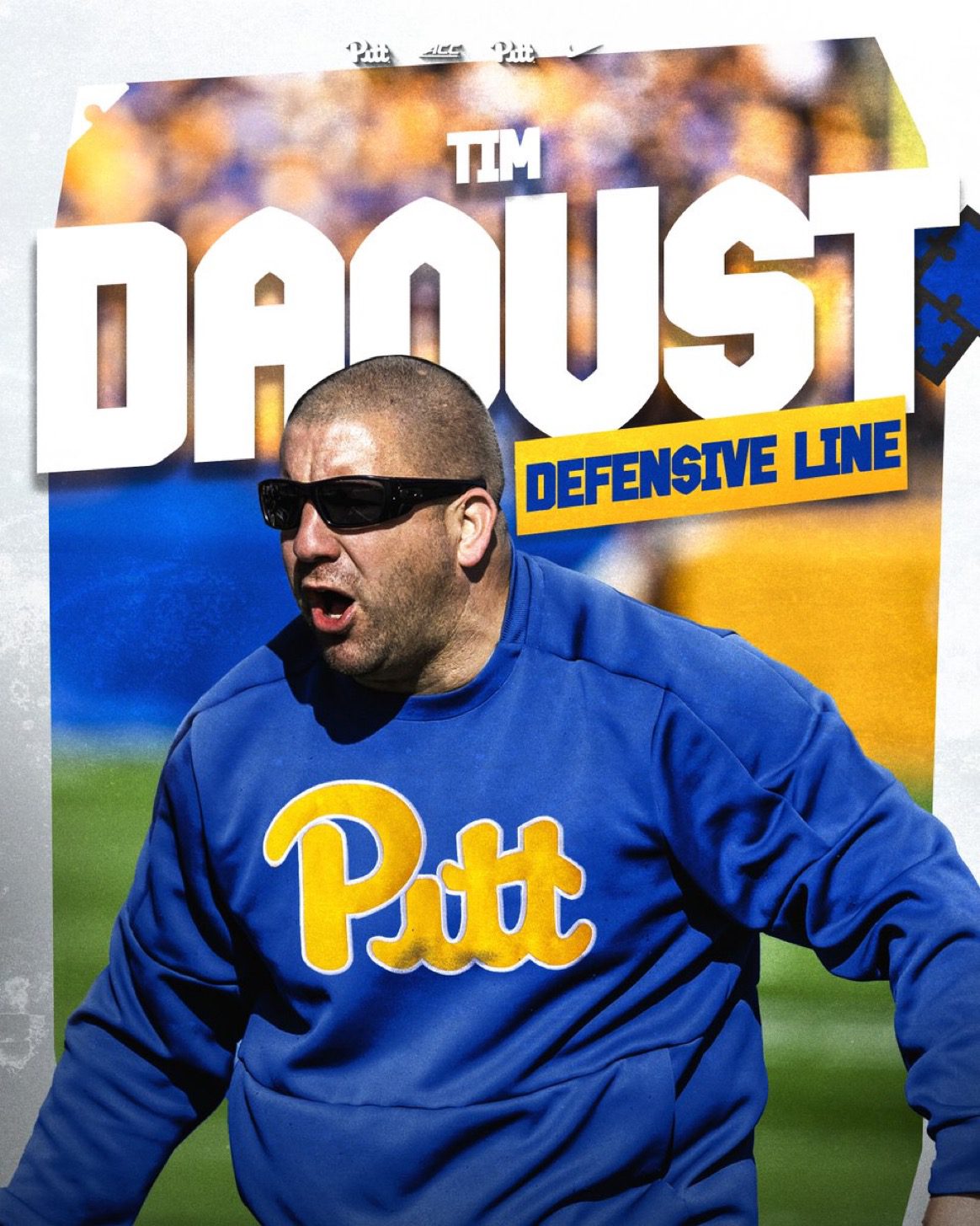 Pitt defensive line coach Tim Daoust.