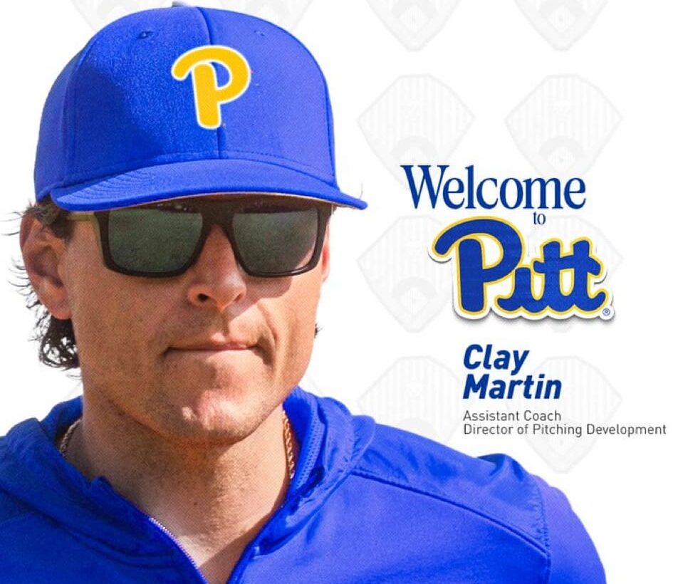 Pitt baseball hires Western Pa. native Clay Martin as assistant.