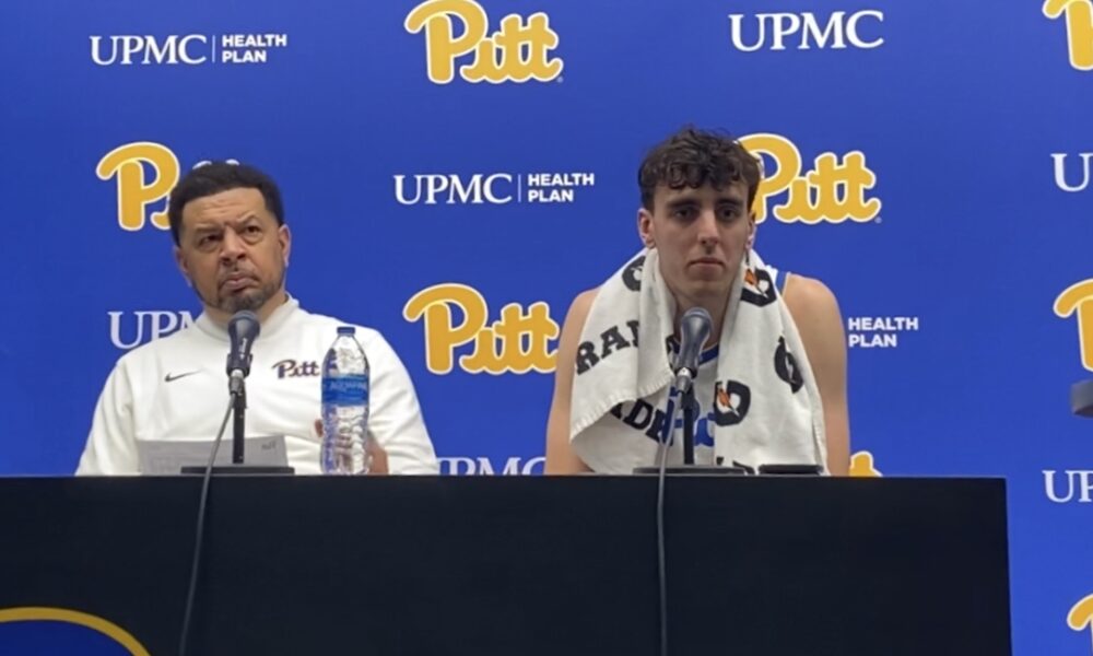 Pitt head coach Jeff Capel and forward Guillermo Diaz-Graham speak following 110-78 win over Sam Houston on Dec. 21, 2024 -- Pittsburgh Sports Now