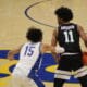 Pitt guard Jaland Lowe in an exhibition against Point Park
