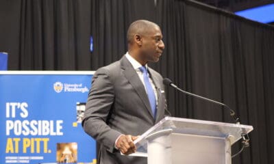 Pitt athletic director Allen Greene at his introductory press conference on October 23. Photo via George Michalowski.