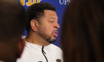 Pitt head coach Jeff Capel at Allen Greene's introductory press conference