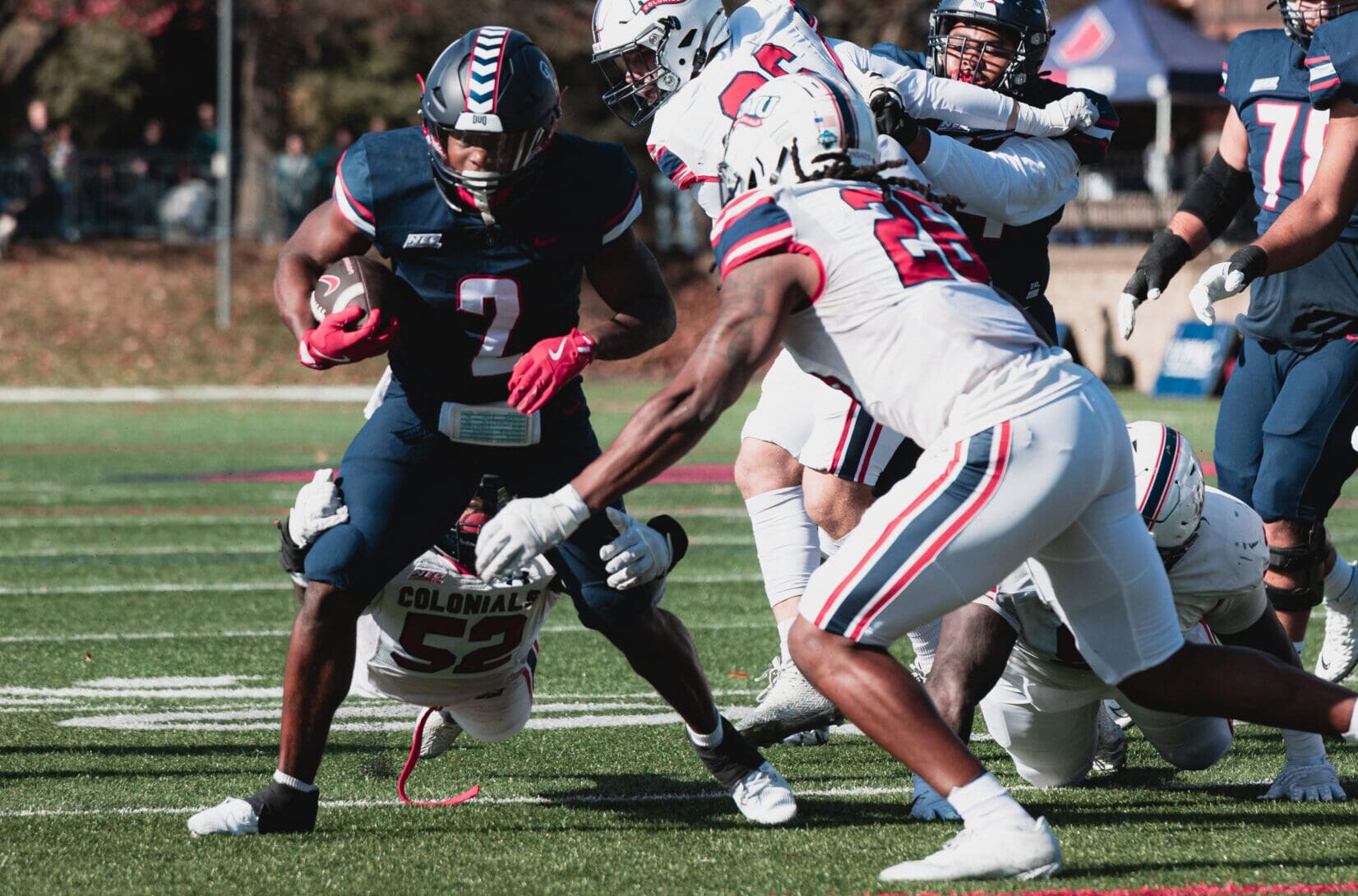 JaMario Clements, a potential Pitt target, runs the ball against Robert Morris. Nov. 9, 2024 / PSN.
