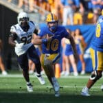 Pitt quarterback Eli Holstein.