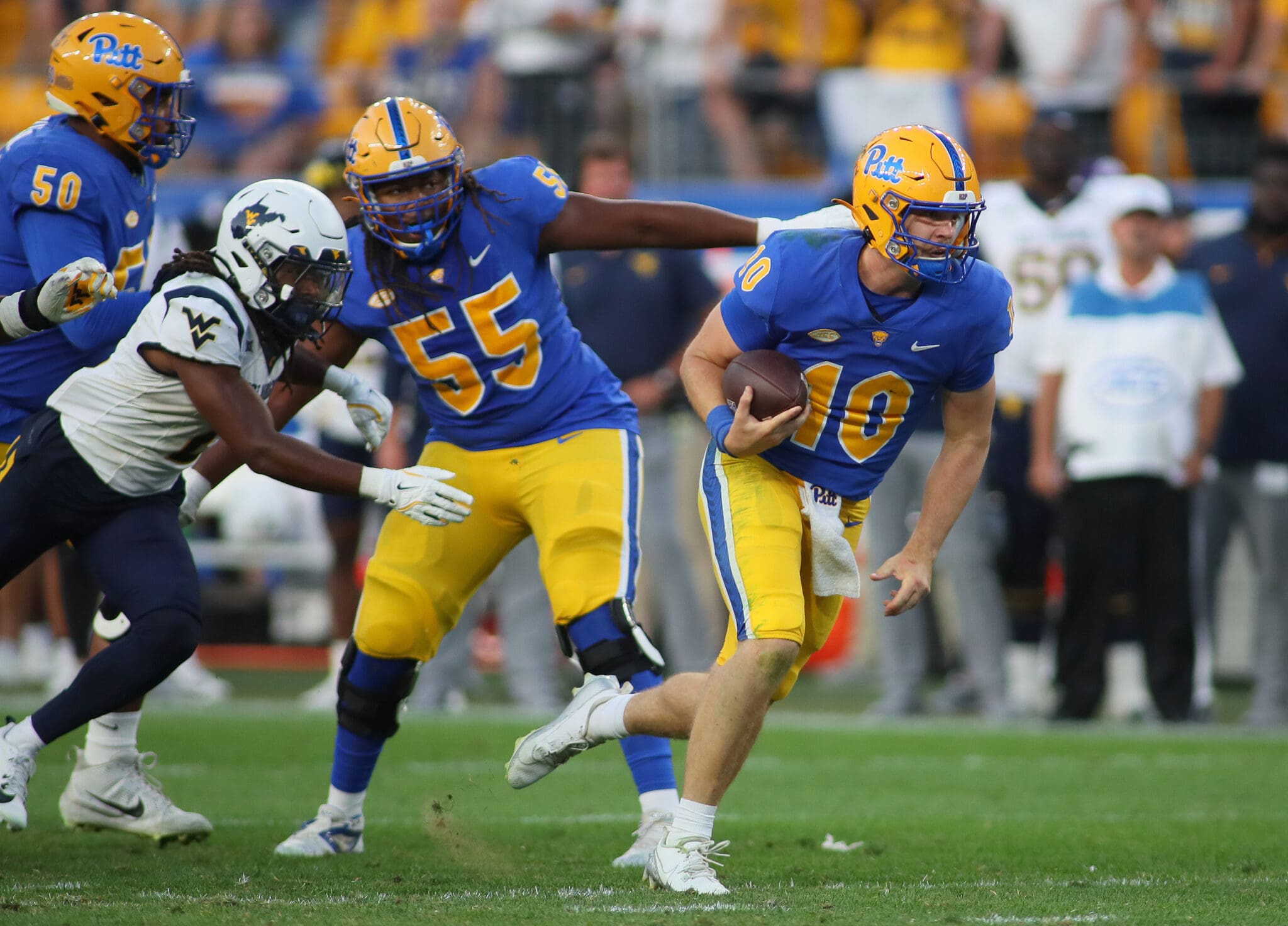 Pitt quarterback Eli Holstein (10) September 14, 2024. Michael Longo/PSN